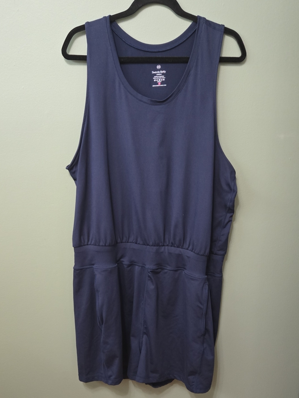 Sweaty Betty Navy Blue Sleeveless Scoop Romper-Style Tank SzXXL